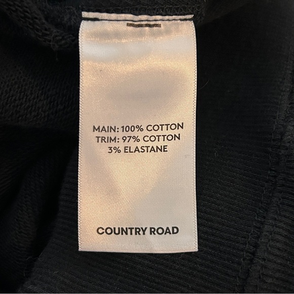 Country Road Sweatshirt Women’s Size Small Black Cream Australia Cotton school - Picture 6 of 9